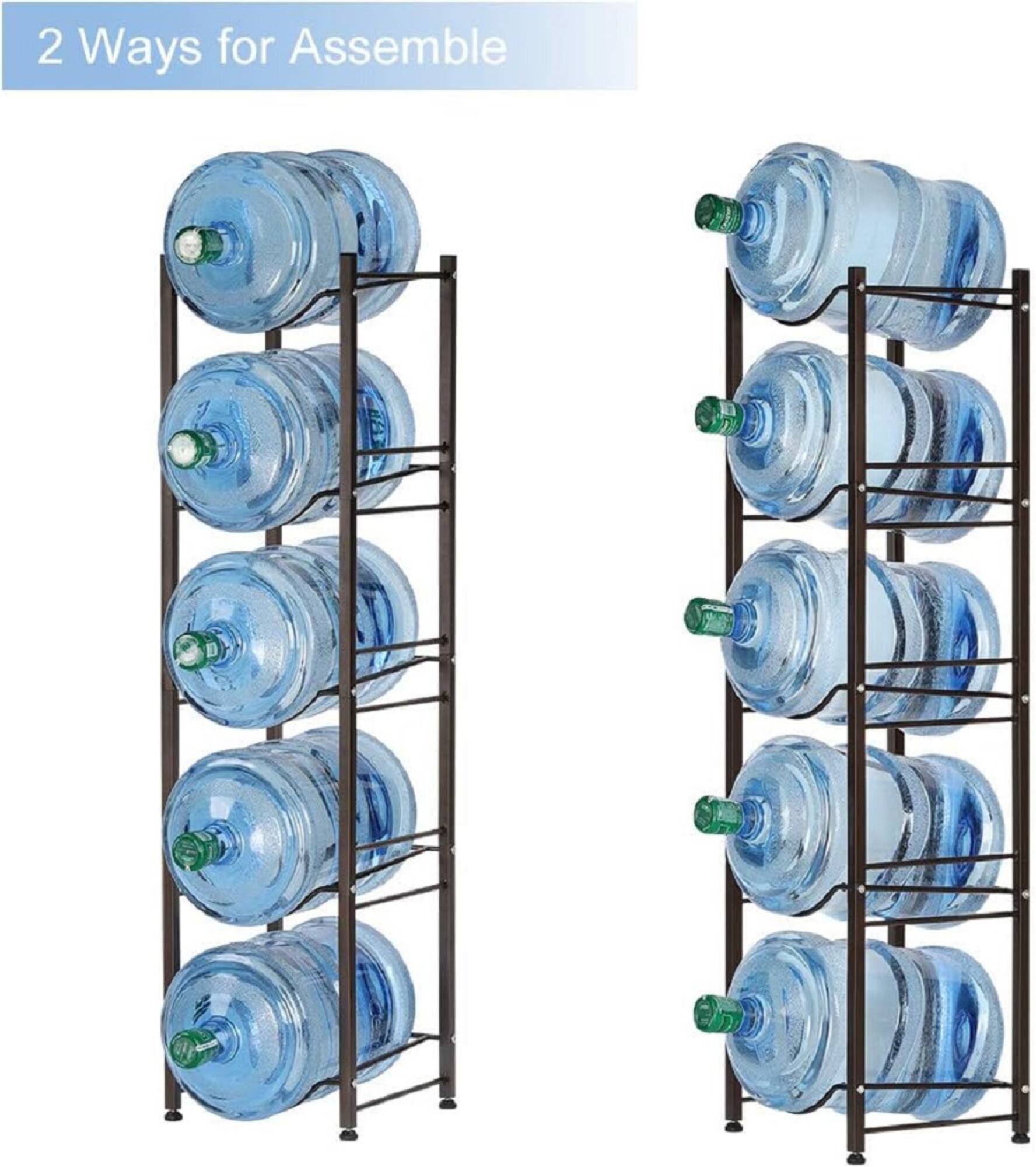 NEX™ Dark Brown 5 Tier 5 Gallon Metal Water Jug Holder Storage Rack